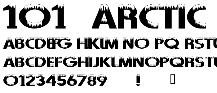 101! Arctic Blast font